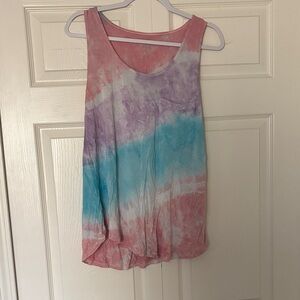 Grace & Lace Tie-Dye Tank Top - Pink, Blue, Lavender